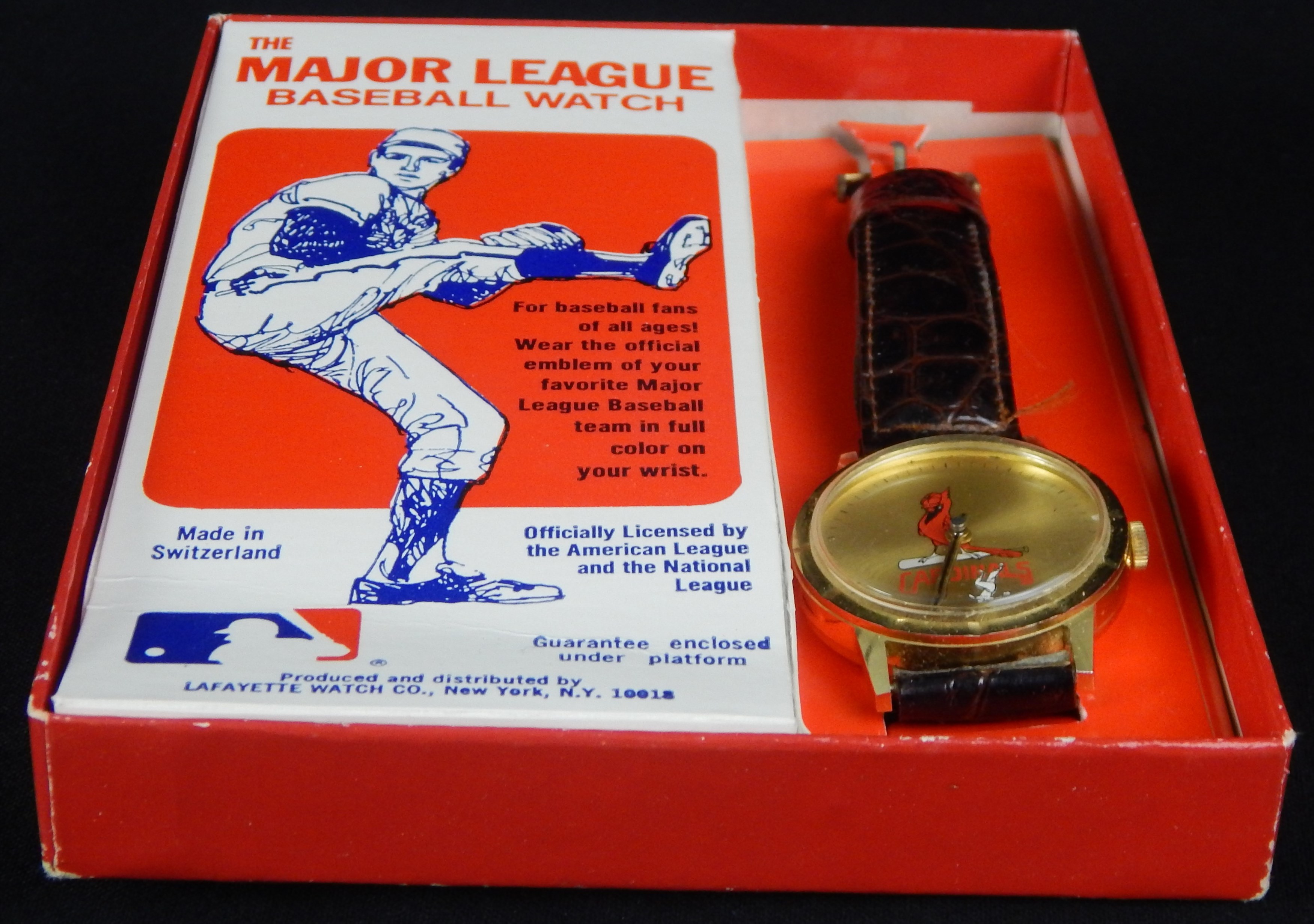 - 1960s St. Louis Cardinals Watch in Original Box