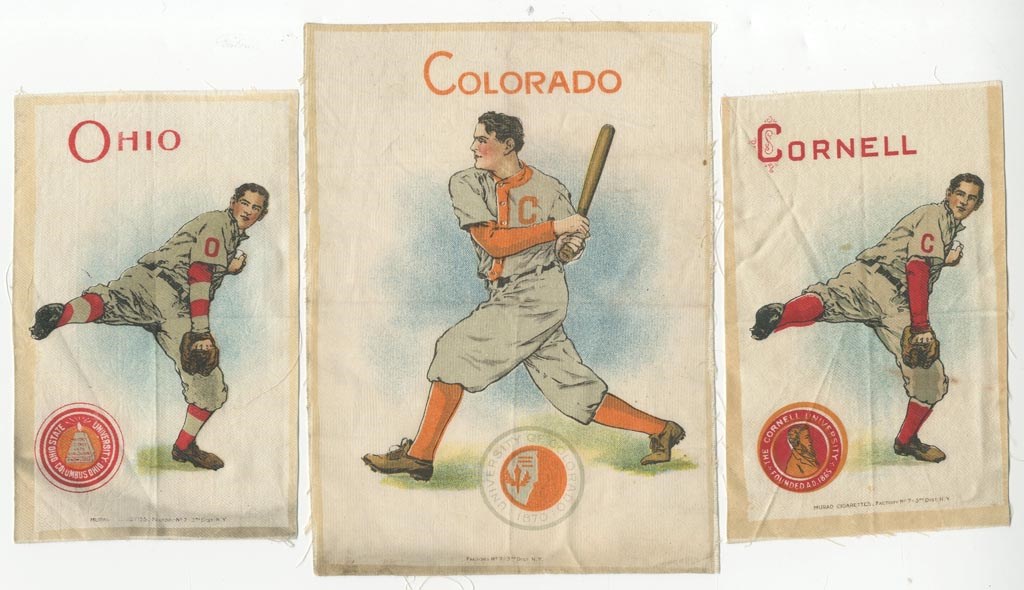 Early Baseball - Trio of S21 and S22 Collegiate Baseball Silks