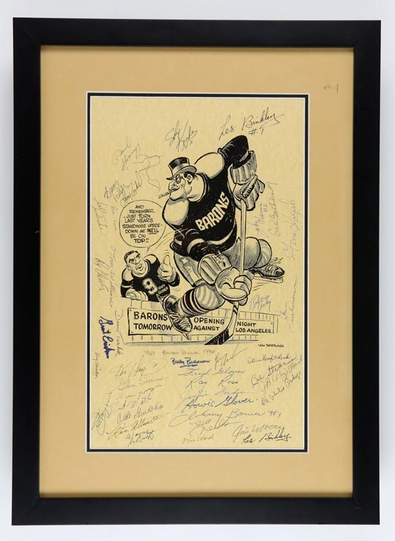 Hockey - Cleveland Barons Team Signed Limited Edition Poster (40 Signatures)