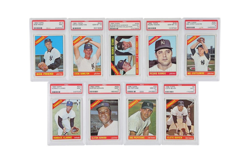 - 1966 Topps Yankees PSA 9 & PSA 10 Collection (18)