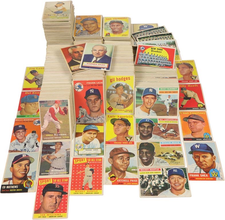 - Huge Collection of 1950s Topps & Bowman Baseball w/Stars (1,950+)