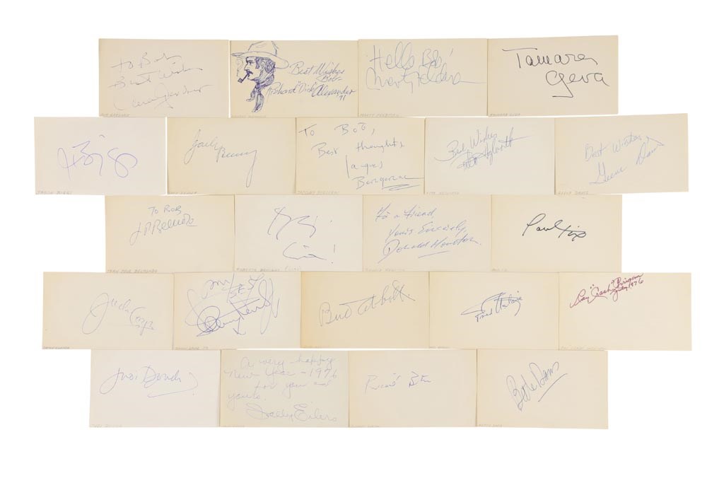 - Hollywood Icons In-Person Signed Index Card Collection from NYC Autograph Hound (80)