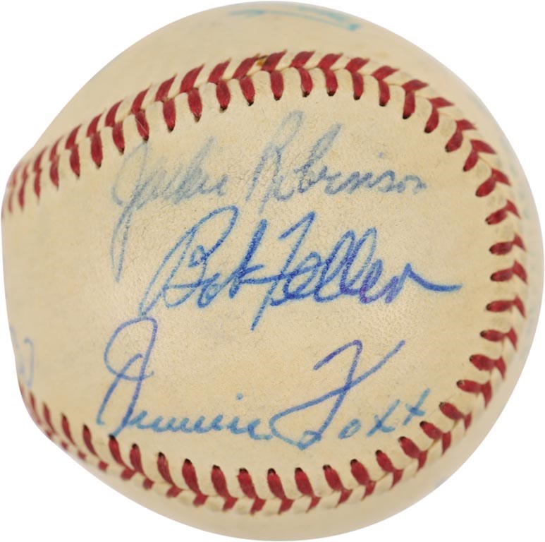 - 1962 Hall of Fame Induction Signed Baseball with Jackie Robinson