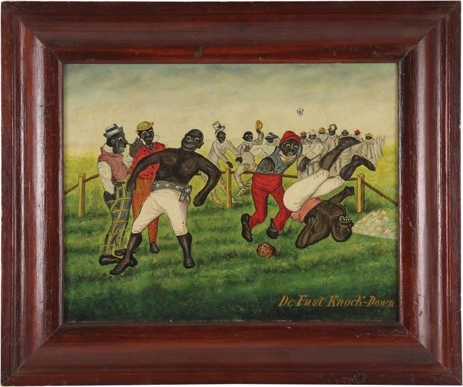 - 1880s Boxing Oil On Canvas