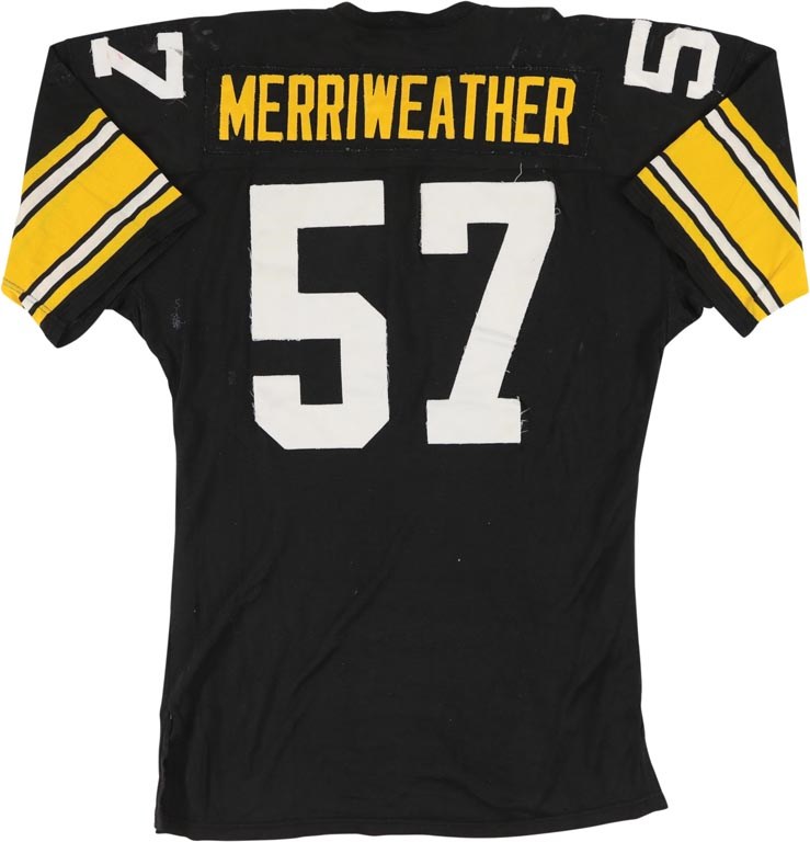 - 1985-86 Mike Merriweather Game Worn Pittsburgh Steelers Jersey (Photo-Matched)