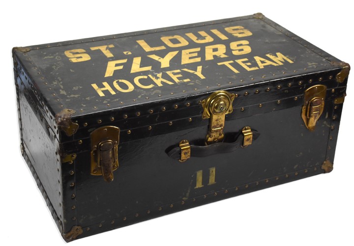Hockey - St. Louis Flyers Equipment Trunk Circa 1940's-50's