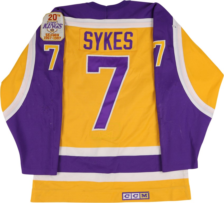 Hockey - 1986-87 Phil Sykes Los Angeles Kings Game Worn Jersey