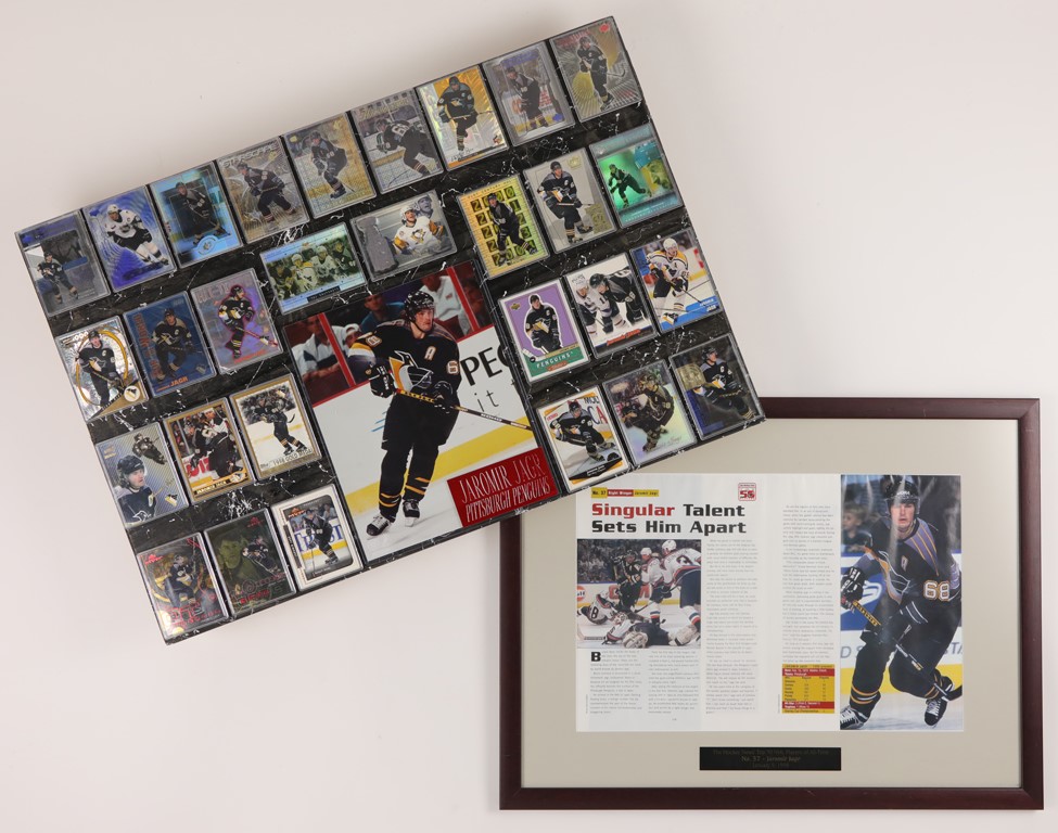 Hockey - Jaromir Jagr Top 50 NHL Players Award and Custom Card Display