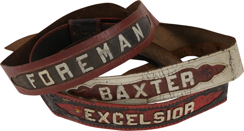 Early Baseball - 19th Century Leather Tradesman's Belts (3)