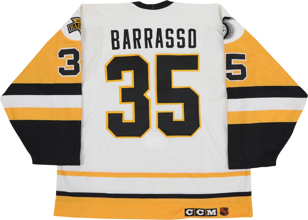 Hockey - 1992 Tom Barrasso Pittsburgh Penguins Stanley Cup Finals Game Worn Jersey