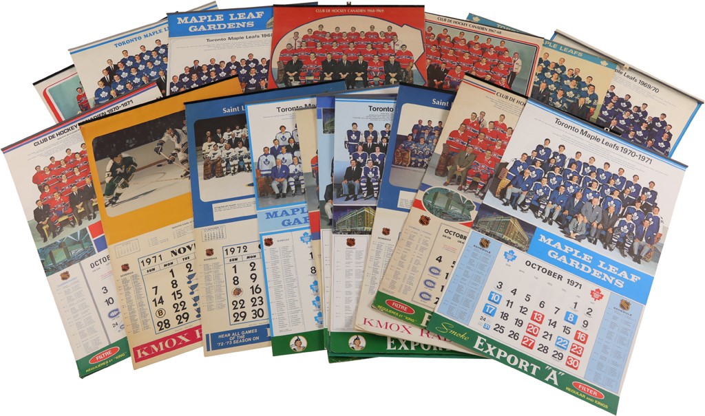 Hockey - 1967-74 Export "A" Cigarette Hockey Calendars (15+)