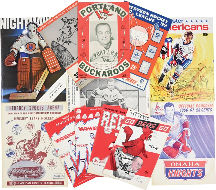 Hockey - 1960s-70s Various League Hockey Programs with Many Scarcities (45)