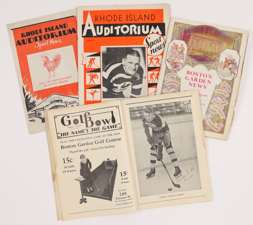 Hockey - 1930s Boston/Rhode Island Programs with Championship (4)