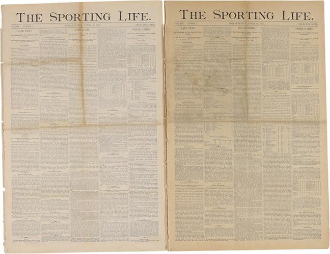 Early Baseball - 1883 Sporting Life Issues #2 and 3