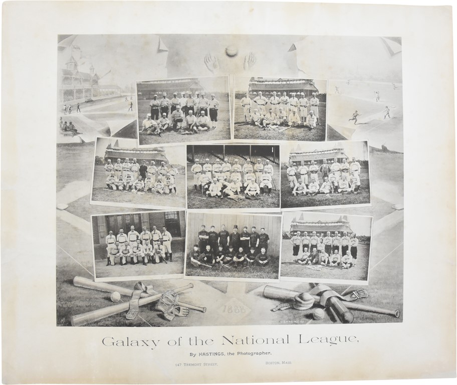 Early Baseball - 1898 Galaxy of the National League Engraving