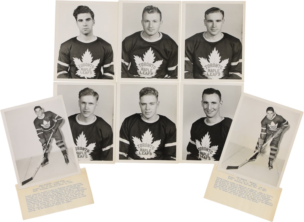 Hockey - (8) 1940's Toronto Maple Leaf Type 1 Photos from the Art Ross Collection