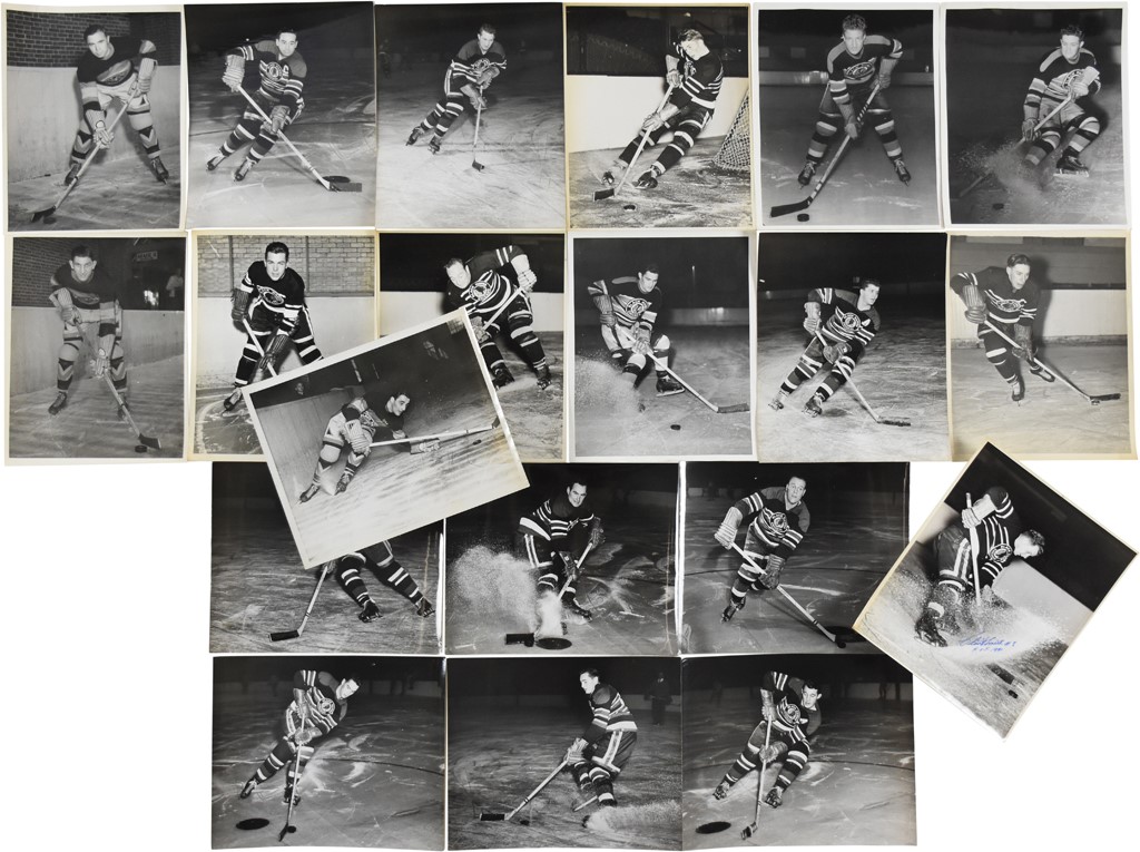 Hockey - 1940s Chicago Blackhawks Type I Photos from the Art Ross Collection (20)