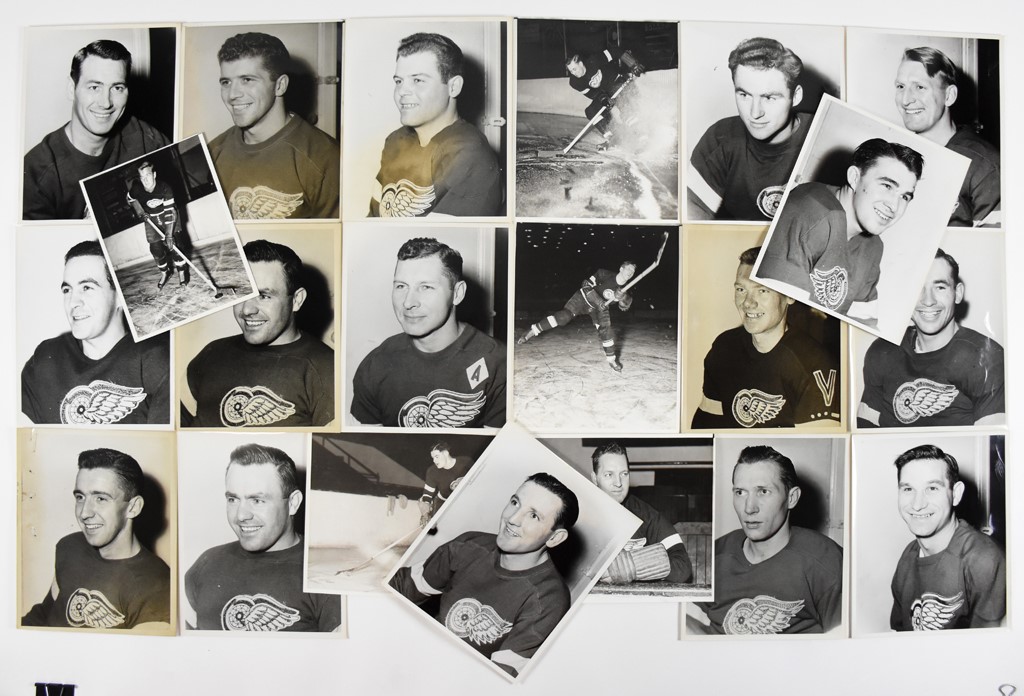 Hockey - (20+) 1940s Detroit Red Wings Type I Photos from The Art Ross Collection