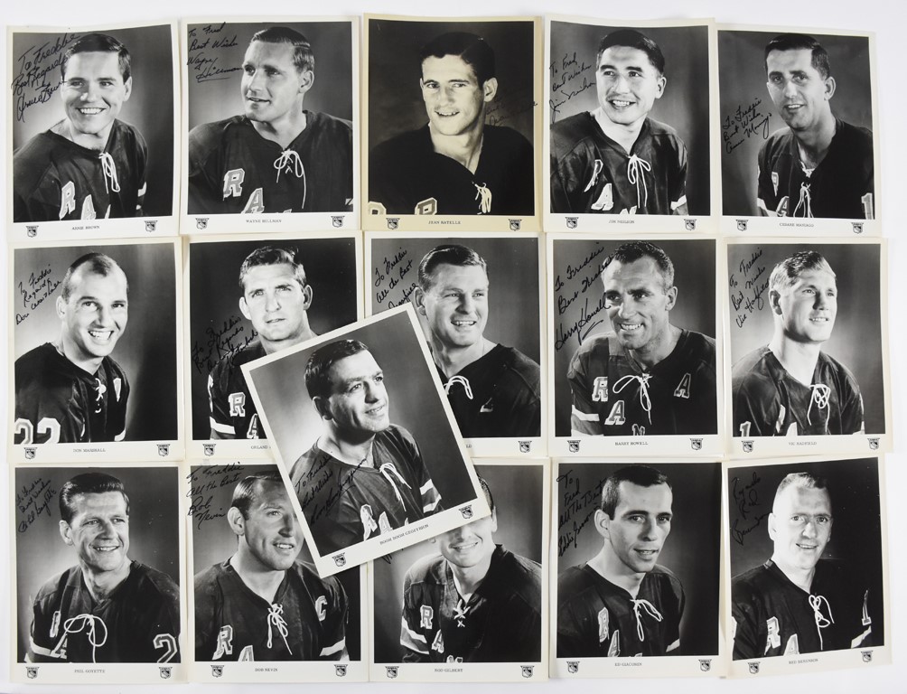 Hockey - 1966-67 New York Rangers Signed Photographs (16)
