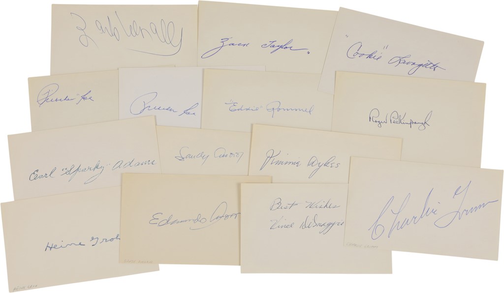 - Signed Index Card Collection from NYC Autograph Seeker - Major HOFers (400)