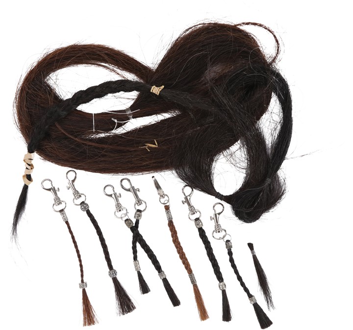 - Collection of Horse Hair Locks with Cigar (10)