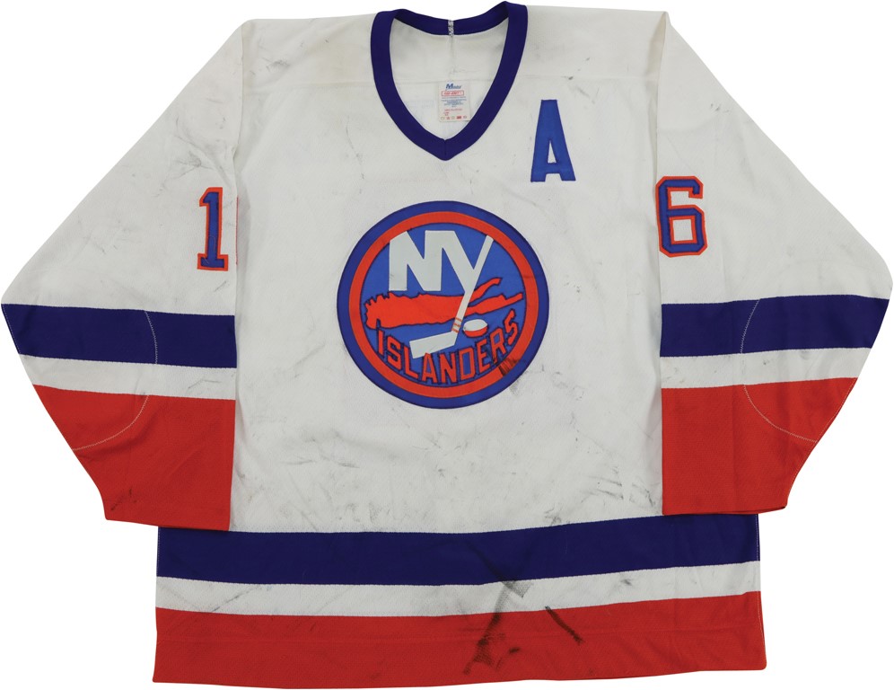Hockey - Circa 1989 Pat Lafontaine New York Islanders NHL Game Worn Jersey