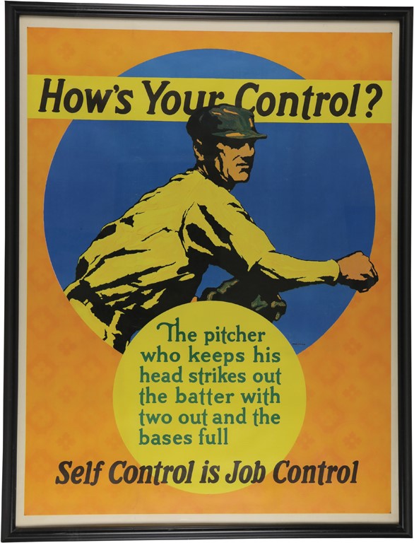 Early Baseball - 1920s Baseball Propaganda Poster