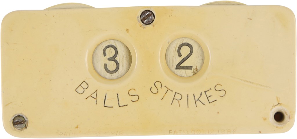 Early Baseball - 1887 "4 Strikes, 5 Balls" Umpire‚s Indicator