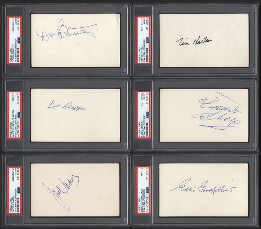 Hockey - Hockey Hall of Famers and Stars Signed Index Card Collection with Rarities (245)