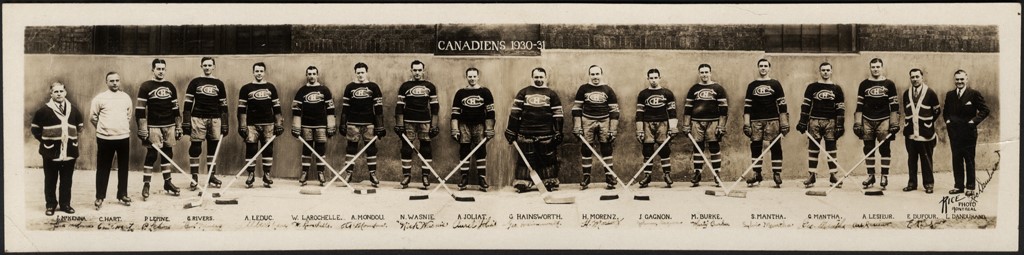 Hockey - 1930-31 Rice Studios NHL Montreal Canadians Panoramic Team Photo