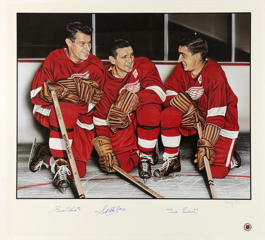 Hockey - "The Production Company" Detroit Red Wings NHL Autographed Poster