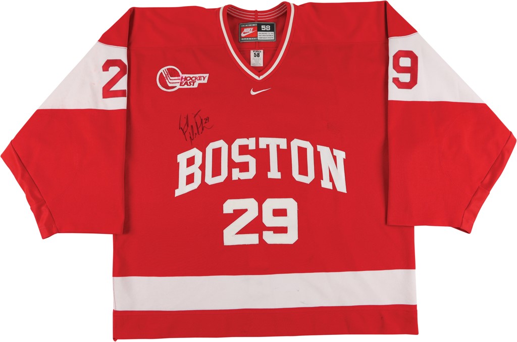 Hockey - 1999-2000 Rick DiPietro Boston University Signed Game Worn Jersey (Photo-Matched)