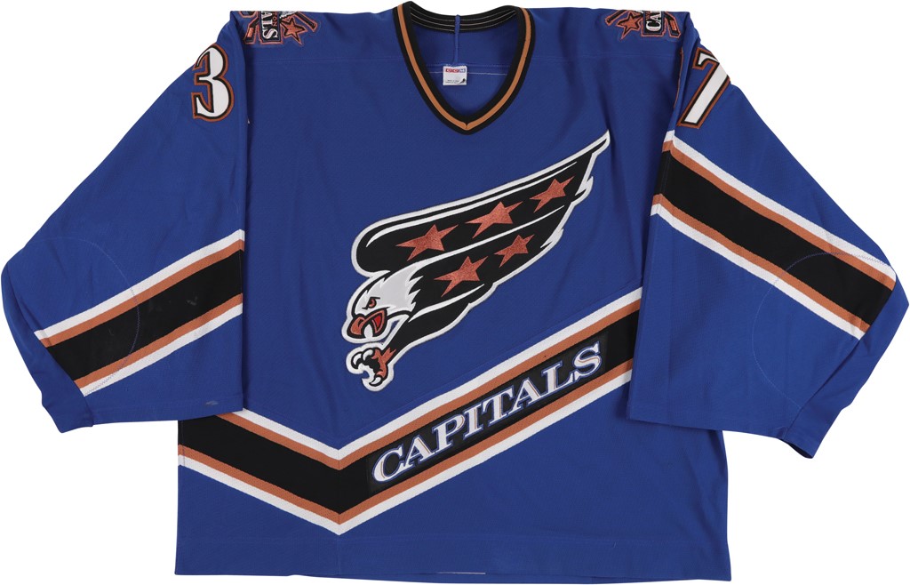 Hockey - 1997-98 Olaf Kolzig Washington Capitals Game Worn Jersey