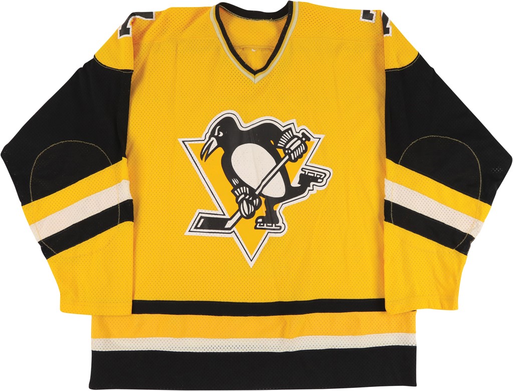 Hockey - Circa 1981 Russ Anderson Pittsburgh Penguins Game Worn Jersey