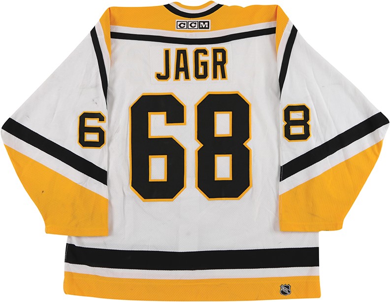 Hockey - 2000-01 Jaromir Jagr Photo-Matched Pittsburgh Penguins Game Worn Jersey (Resolution Photomatching LOA)