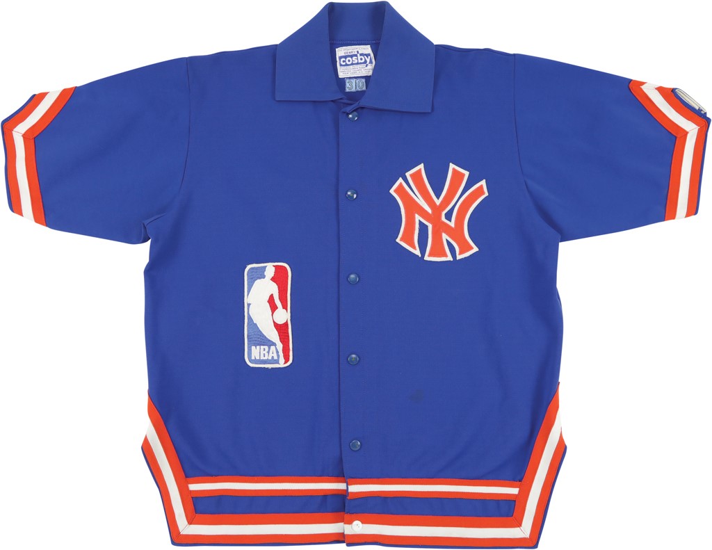 Circa 1985 Bernard King New York Knicks Game Worn Warmup Jacket (Photo-Matched)