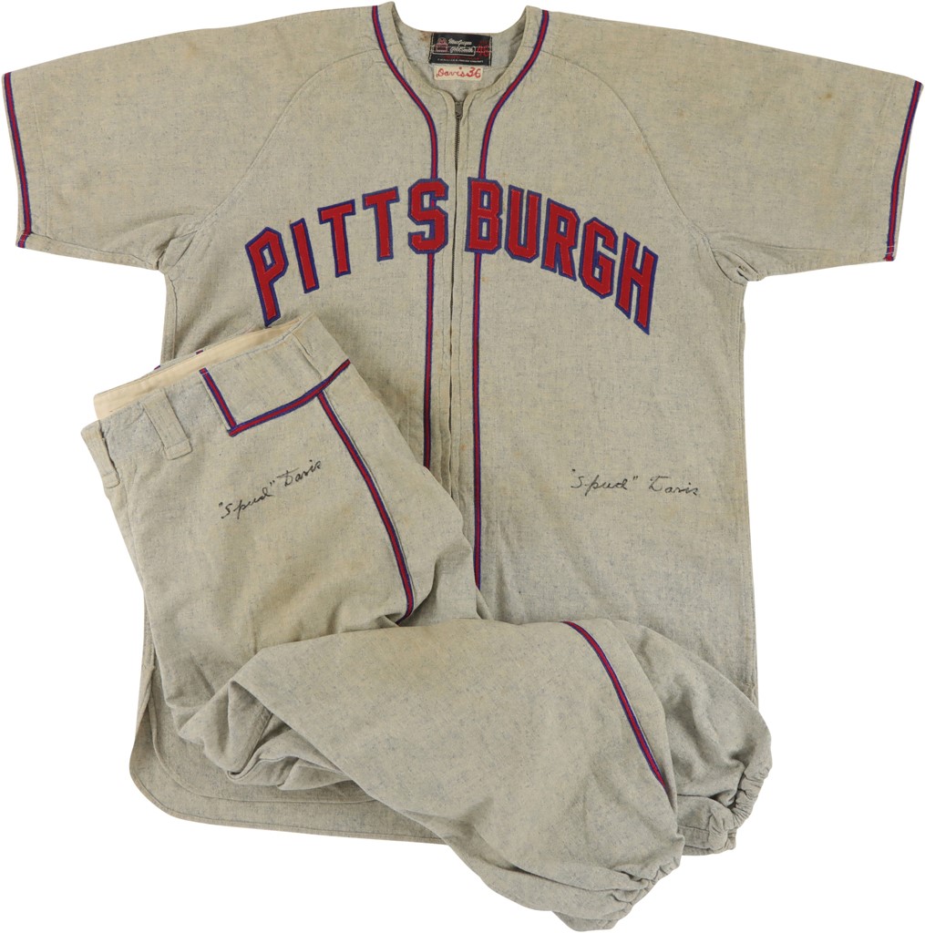 Clemente and Pittsburgh Pirates - Circa 1946 Spud Davis Pittsburgh Pirates Signed Game Used Uniform