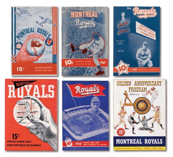 Jackie Robinson & Brooklyn Dodgers - 1940's-50's Montreal Royals Program Collection (13)
