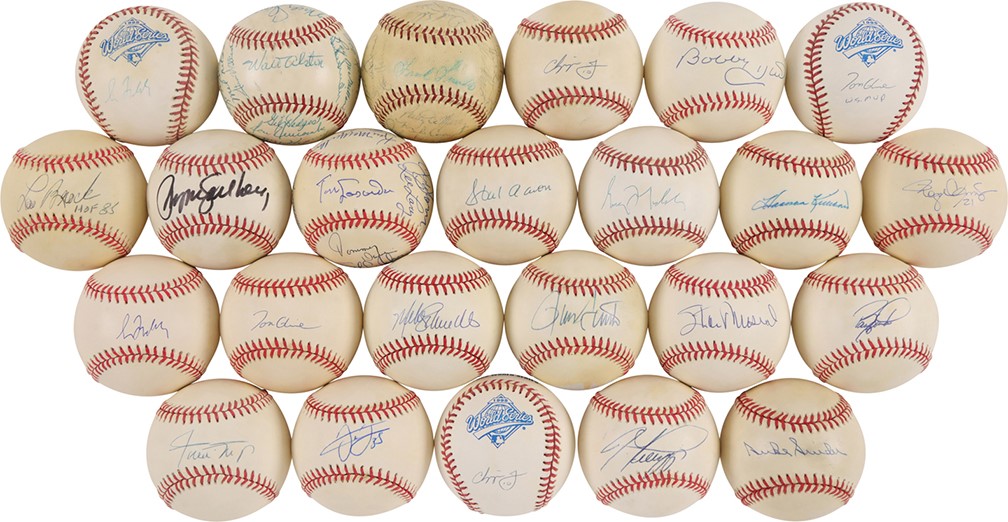 Hall of Famers and Stars Signed Baseball Collection with  (70+)