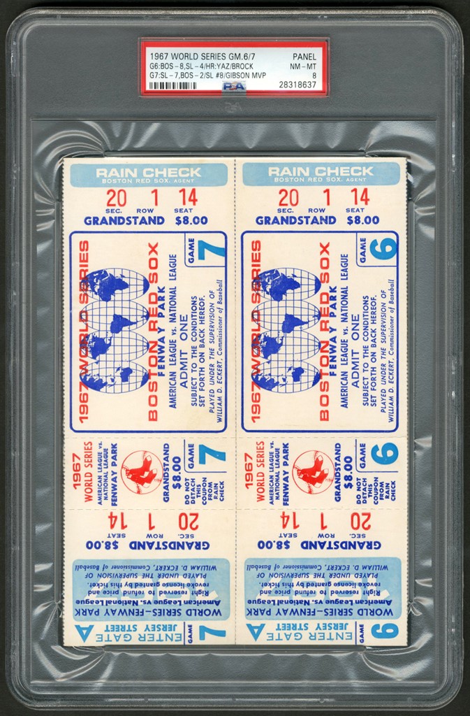 - 1967 World Series Full Ticket Panel (Game 6 & 7)