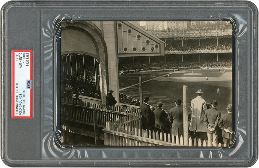 Early Bleacher View of Polo Grounds Photograph (PSA Type I)