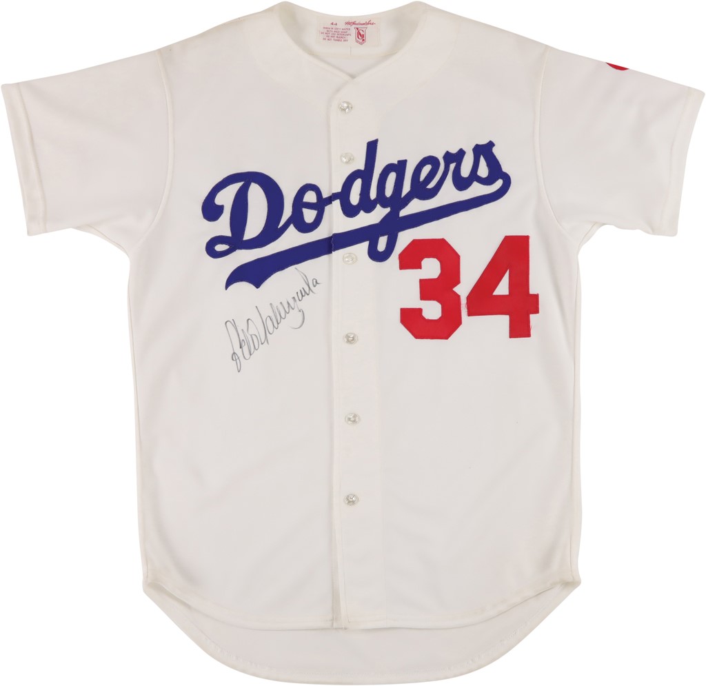 Baseball Equipment - 1981 Fernando Valenzuela Los Angeles Dodgers Signed Game Worn Rookie Jersey - Cy Young & ROY Season!