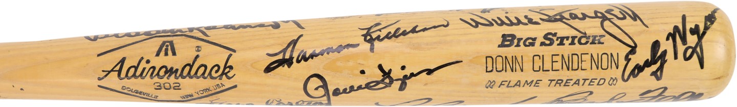 Baseball Equipment - 1968-70 Donn Clendenon New York Mets Game Used Bat Signed by 18 HOFers w/Koufax (PSA GU 9)