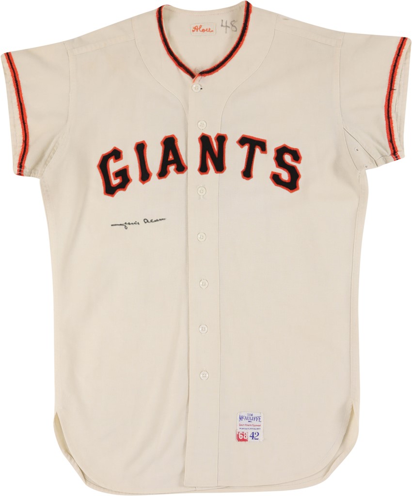 Baseball Equipment - 1968 Jesus Alou San Francisco Giants Signed Game Worn Jersey