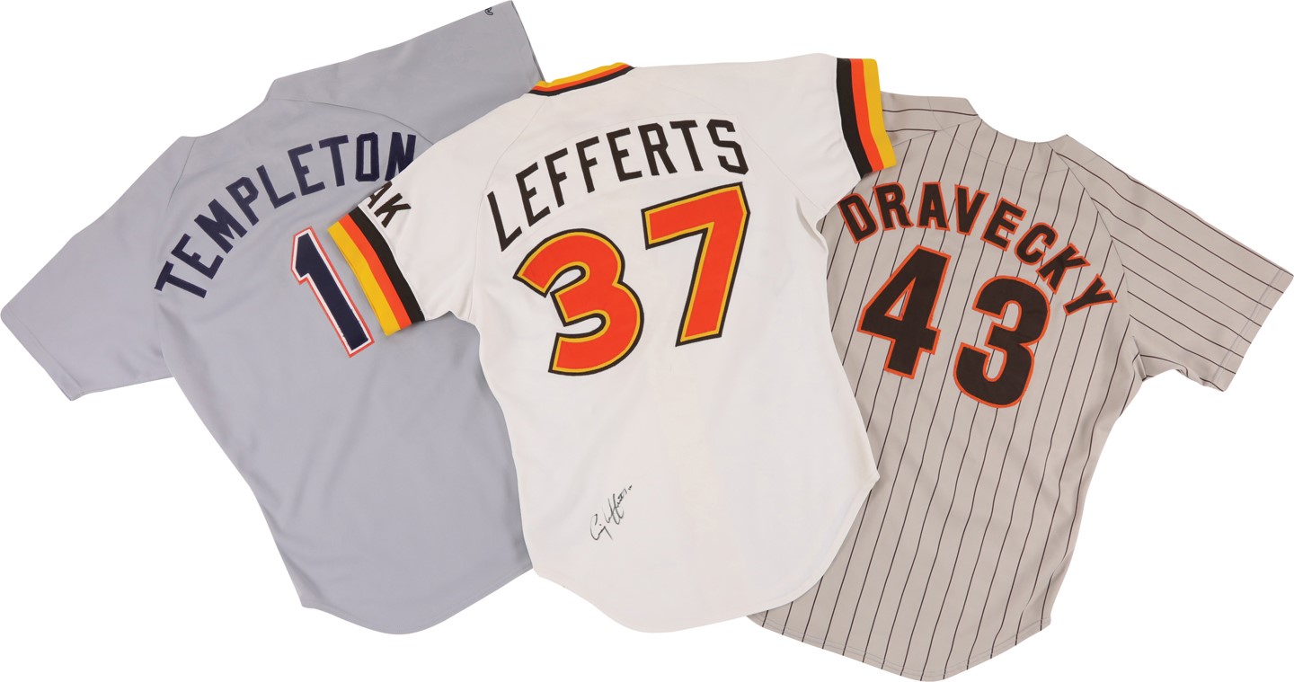 Baseball Equipment - 1984-91 San Diego Padres Game Worn Jerseys - Templeton, Lefferts, Dravecky