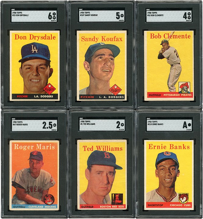 - 1958 Topps Baseball Complete Set (494) with SGC Graded