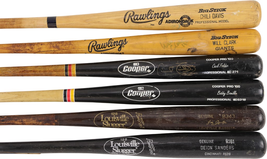 Baseball Equipment - Baseball Superstars Game Used Bat Collection (6)