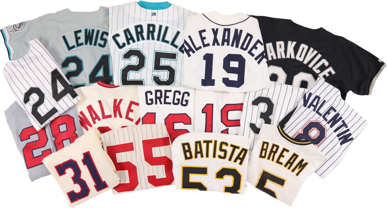 1971-1993 Baseball Game Worn & Issued Jersey Collection (15)