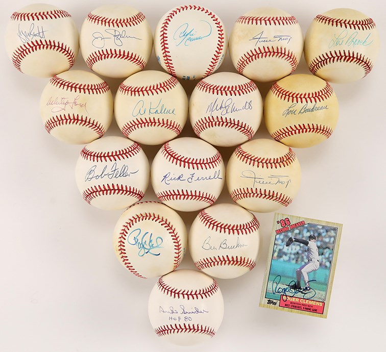 Baseball Autographs - Signed Baseball Collection with HOFers (67)