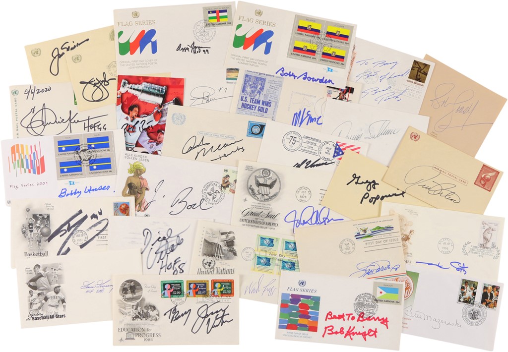 Multi-Sport Autograph Collection of Mostly Government Postcard and Index Cards (275+)